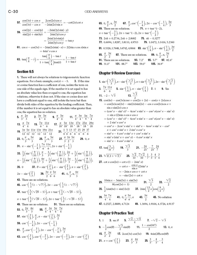 Algebra and Trigonometry - 